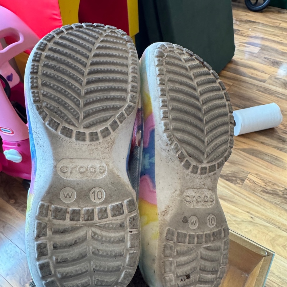 VGUC women’s pastel tie dye platform croc - Picture 4 of 6
